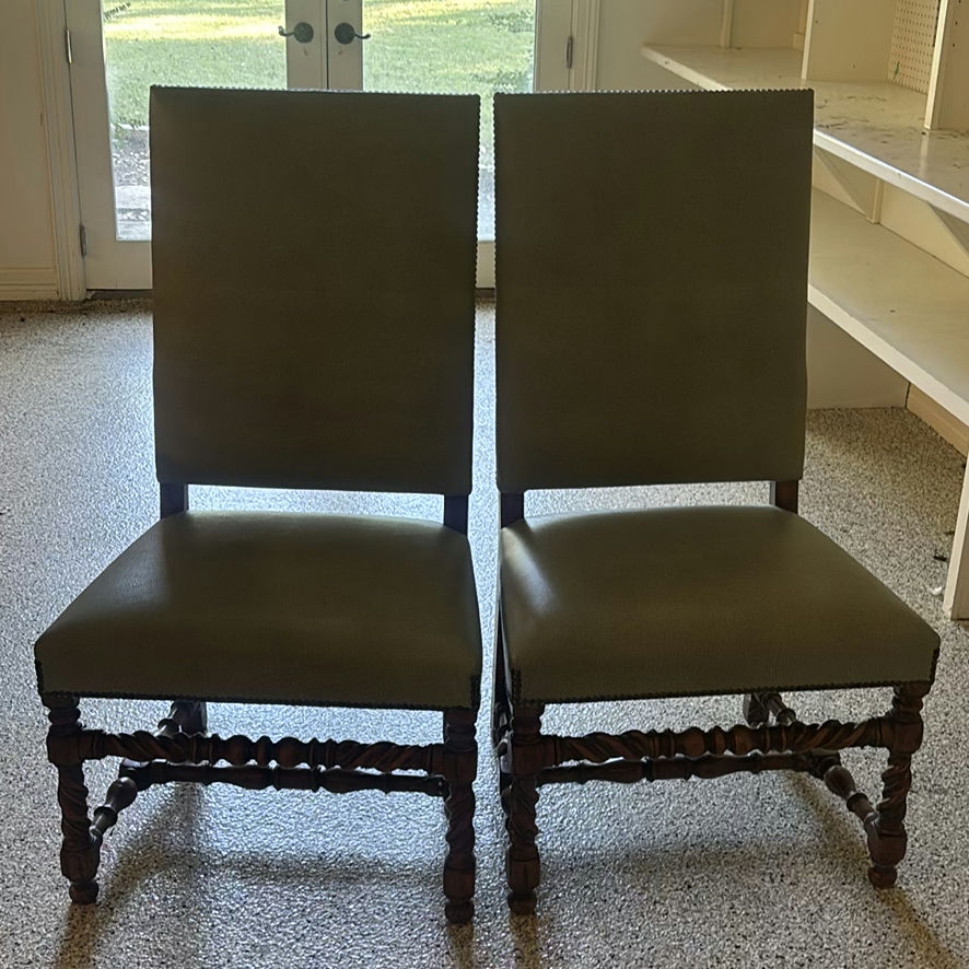 Dining Table, Four Upholstered Chairs, and Decorative Photo Holder - image 2 of 5