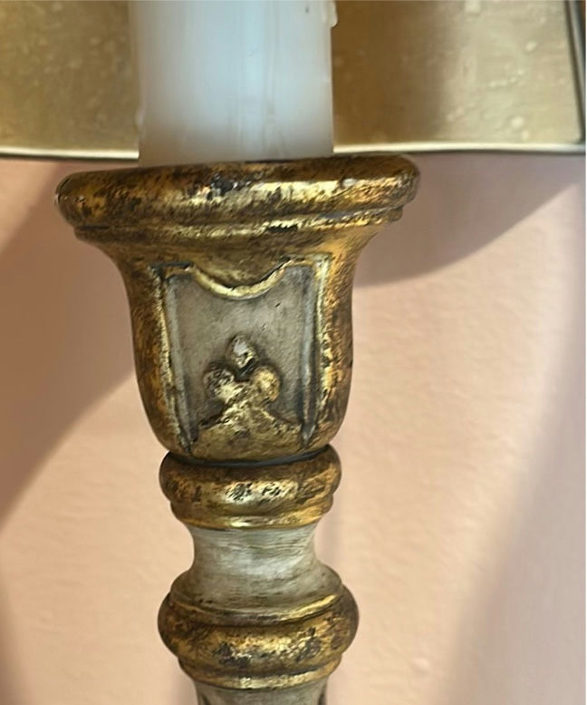 Decorative Floor Lamp with Gold Trimmed Shade - image 4 of 5