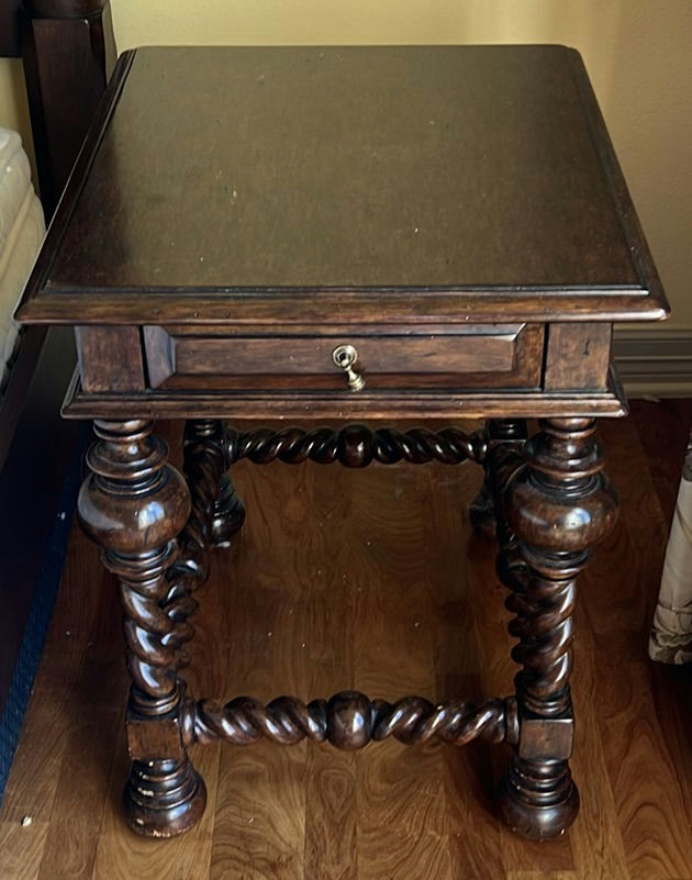 Two Bed Side Tables & One Small Table - image 2 of 16