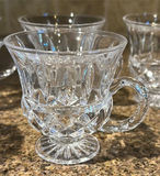 Set of Clear Glass Pedestal Cups - thumbnail 3 of 5