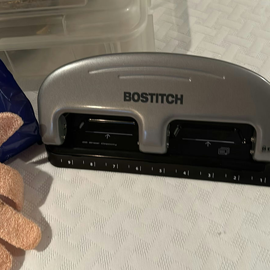 Dr Teal's Epsom Salt, Bostitch Hole Punch, Hammers, Gloves, Bath Cap, and Brush - image 5 of 7