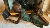 Girl Reading Book Sculpture - thumbnail 1 of 5