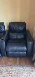 Set of Three Black Leather Recliner Chairs - thumbnail 4 of 5