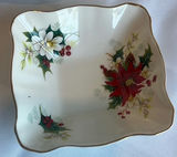 Vintage Holiday Floral Serving Platters, Tiered Stands, Bowls, and Candle Holders - thumbnail 5 of 12