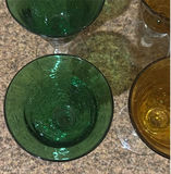 Set of Six Colored Stemmed Glass Goblets - thumbnail 4 of 7