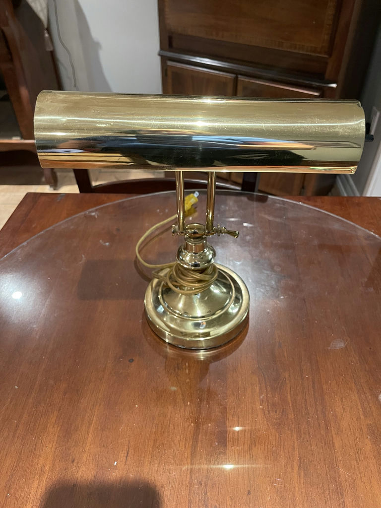 Vintage Brass Banker’s Lamp - image 5 of 5