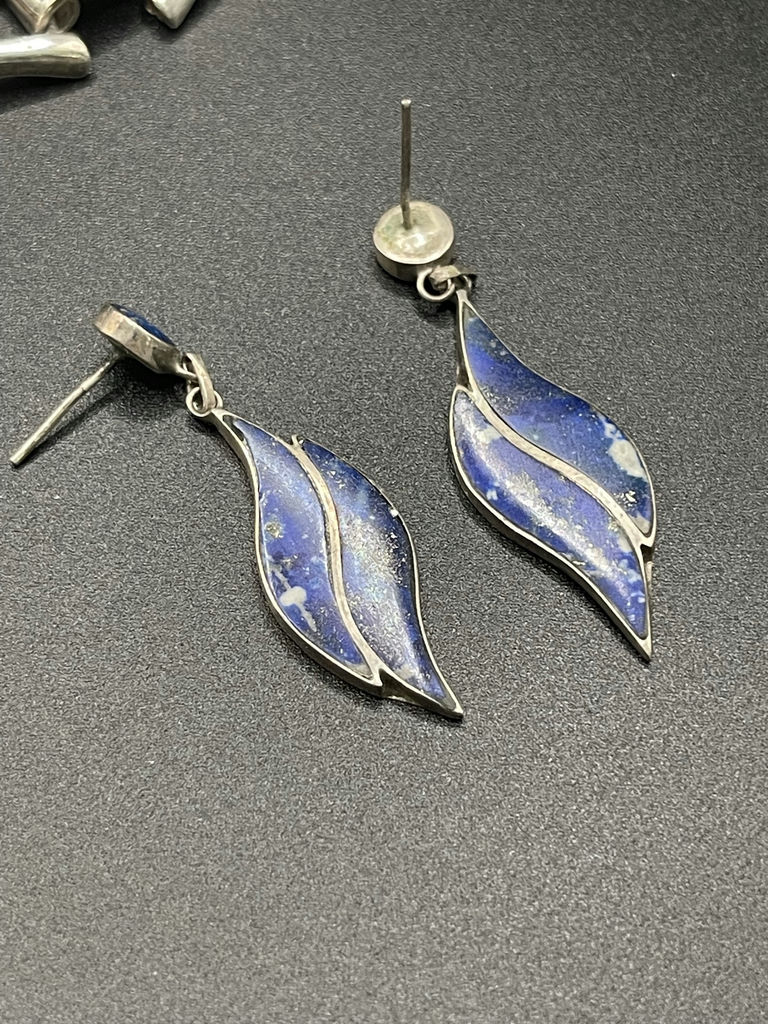 Silver Jewelry Bracelet And Earrings - image 2 of 11