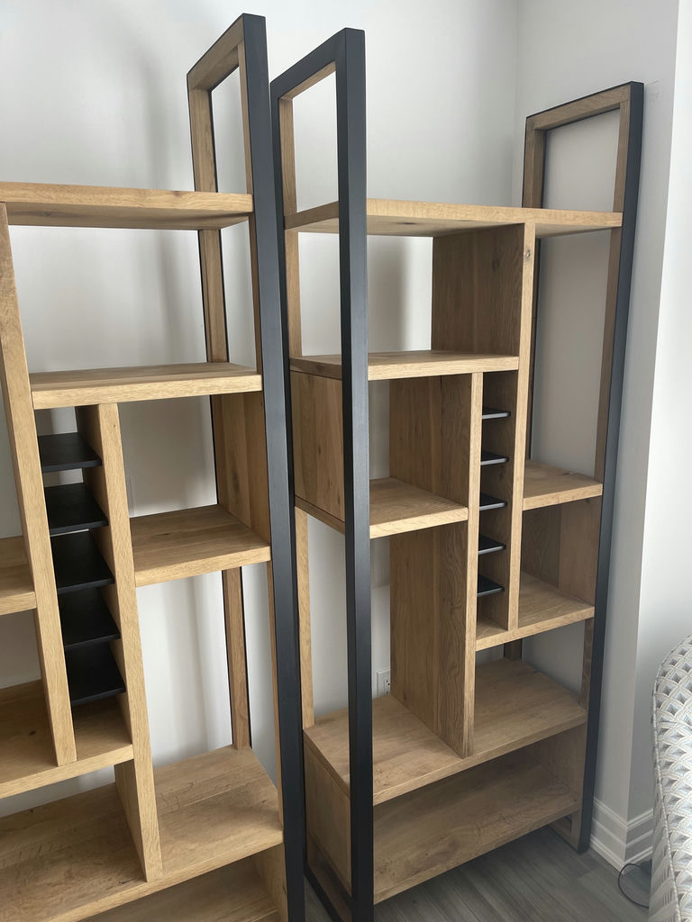 Structube Zuchun Solid Oak Wood Pair Of Shelving Units - image 3 of 5