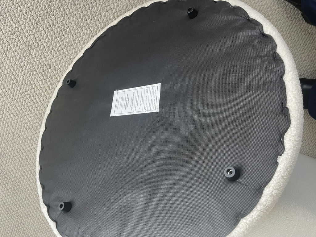 White Storage Pouf - image 2 of 6