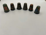Six Decorative Floral Thimbles - thumbnail 1 of 7