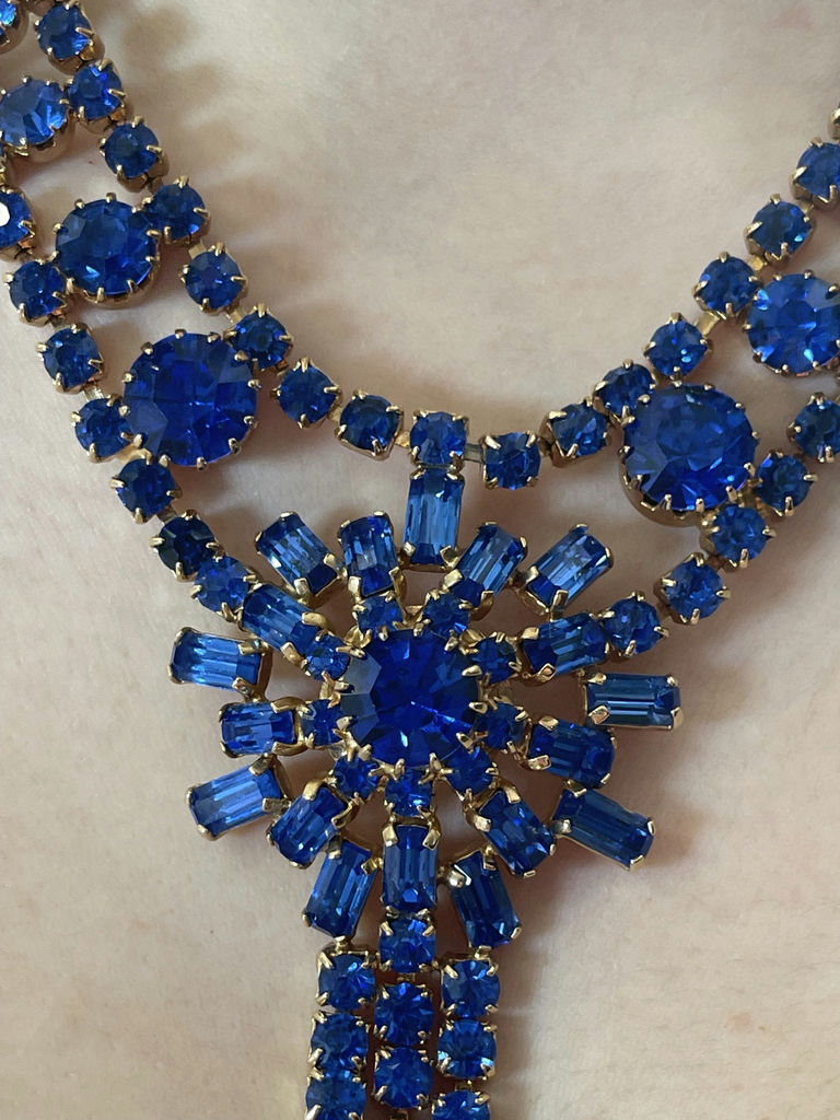 Blue Rhinestone Jewelry Set - image 9 of 15