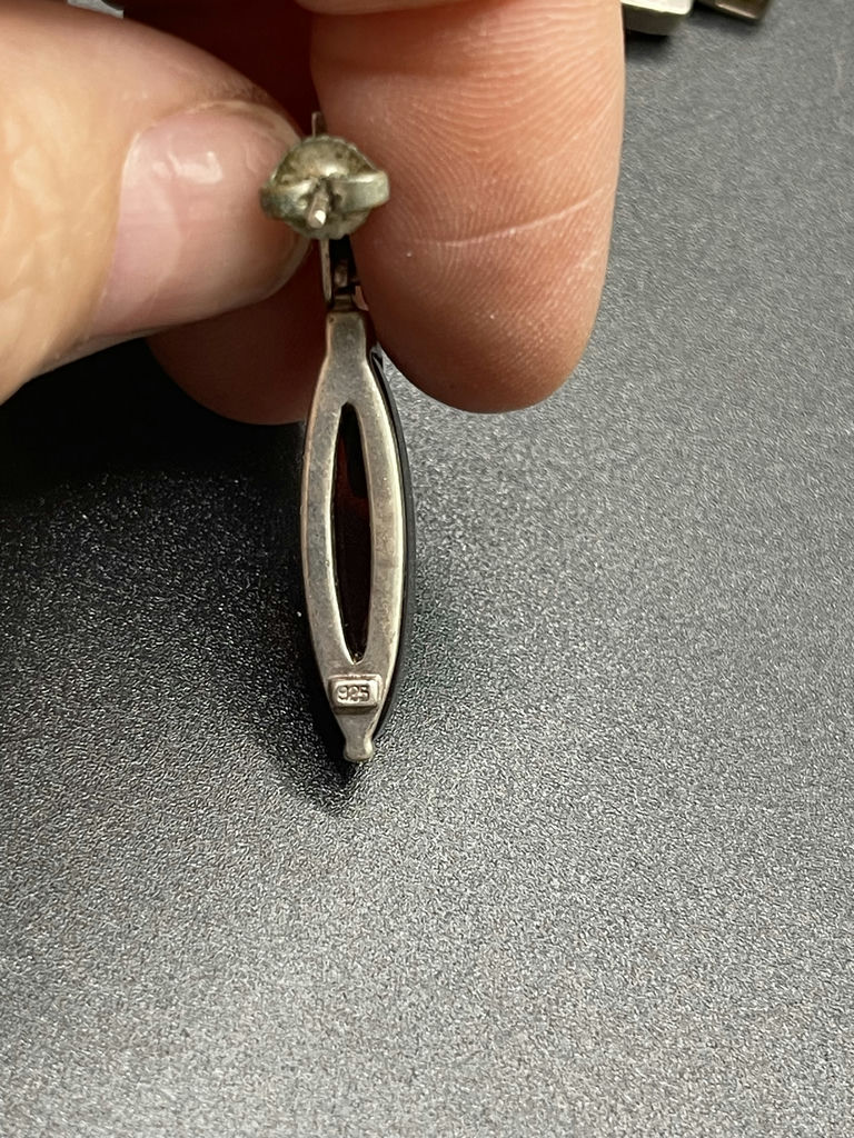 Vintage Sterling Silver Earrings And Necklace - image 4 of 14