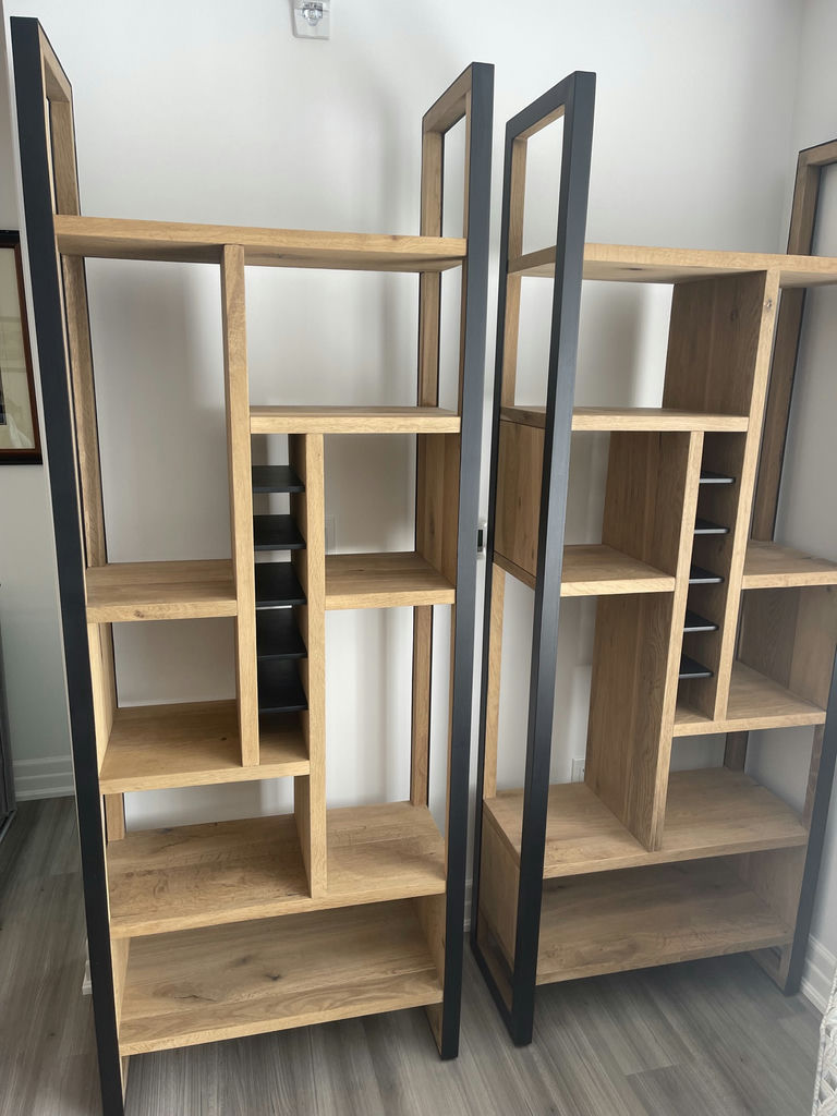 Structube Zuchun Solid Oak Wood Pair Of Shelving Units - image 2 of 5