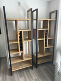 Structube Zuchun Solid Oak Wood Pair Of Shelving Units - thumbnail 1 of 5