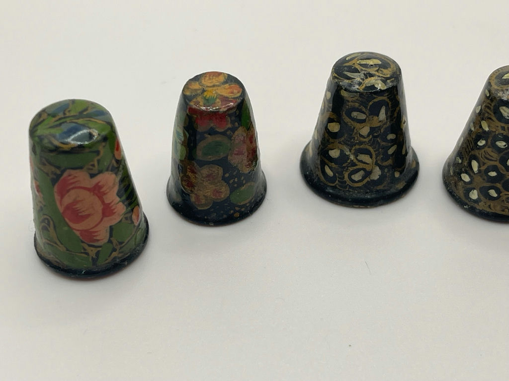 Six Decorative Floral Thimbles - image 2 of 7