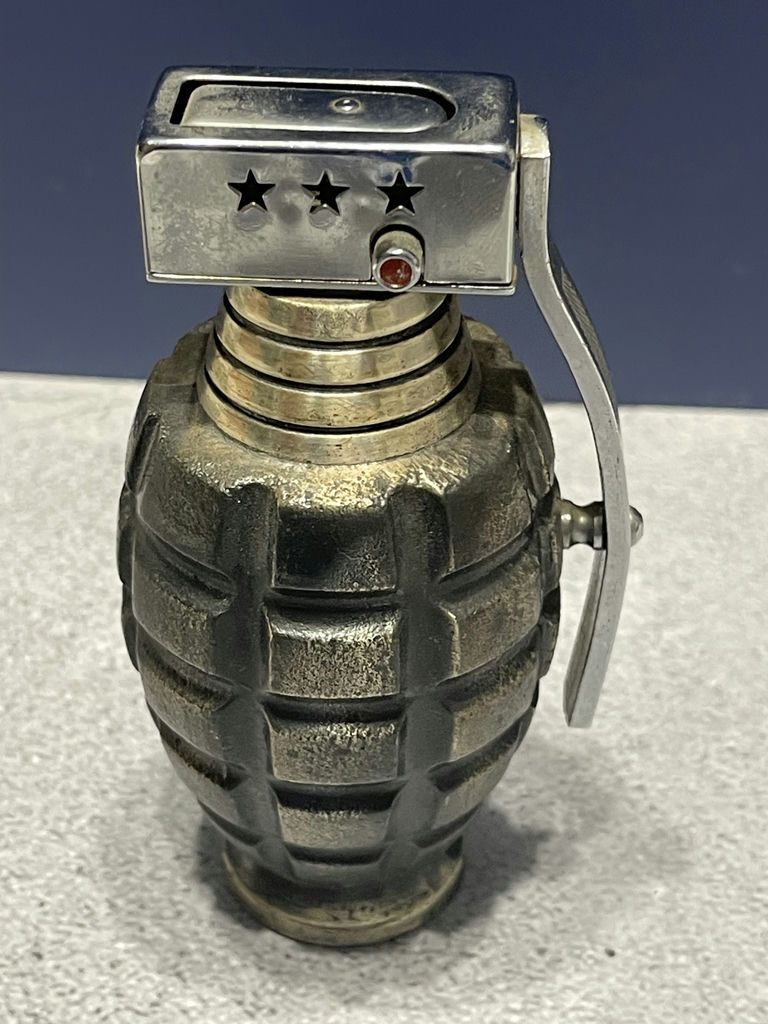 Vintage Grenade-Shaped Metal Lighter - image 3 of 5
