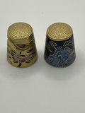 Pair of Decorative Cloisonne Enamel Thimbles - thumbnail 3 of 6