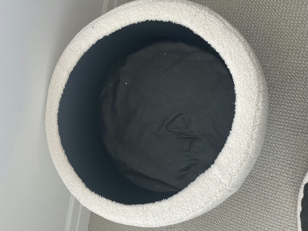 White Storage Pouf - image 3 of 6