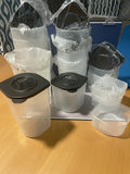 Tupperware Fresh N Cool Set of 18 Modular Containers 2, 4 & 6 Cups Black & Clear - thumbnail 2 of 5