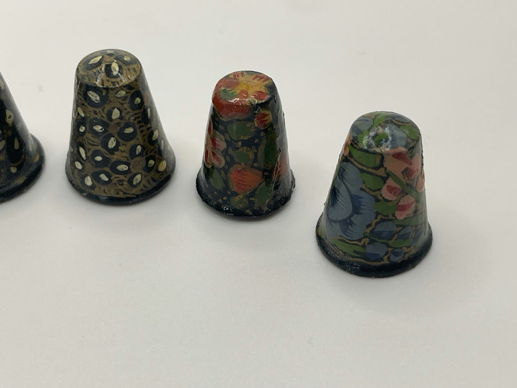 Six Decorative Floral Thimbles - image 3 of 7
