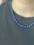 Vintage Lapis lazuli Beaded Necklace - thumbnail 8 of 9