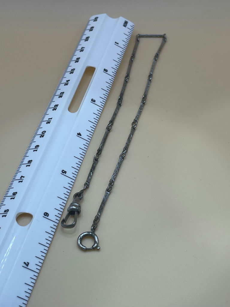 Antique Silver Watch Chain - image 5 of 5