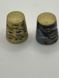 Pair of Decorative Cloisonne Enamel Thimbles - thumbnail 4 of 6