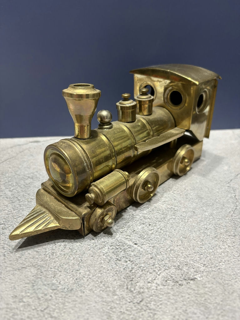 Brass Trains And Toothpick Holder - image 3 of 15