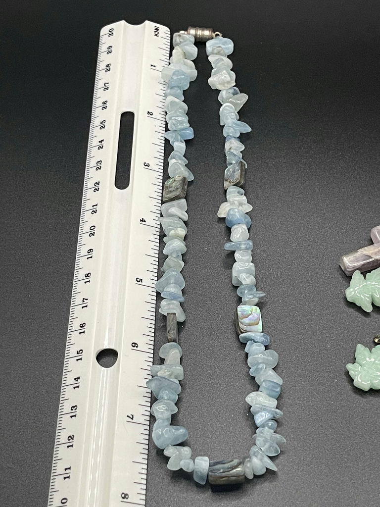 Aquamarine Necklace, Amerik Gold Chain And More - image 9 of 11
