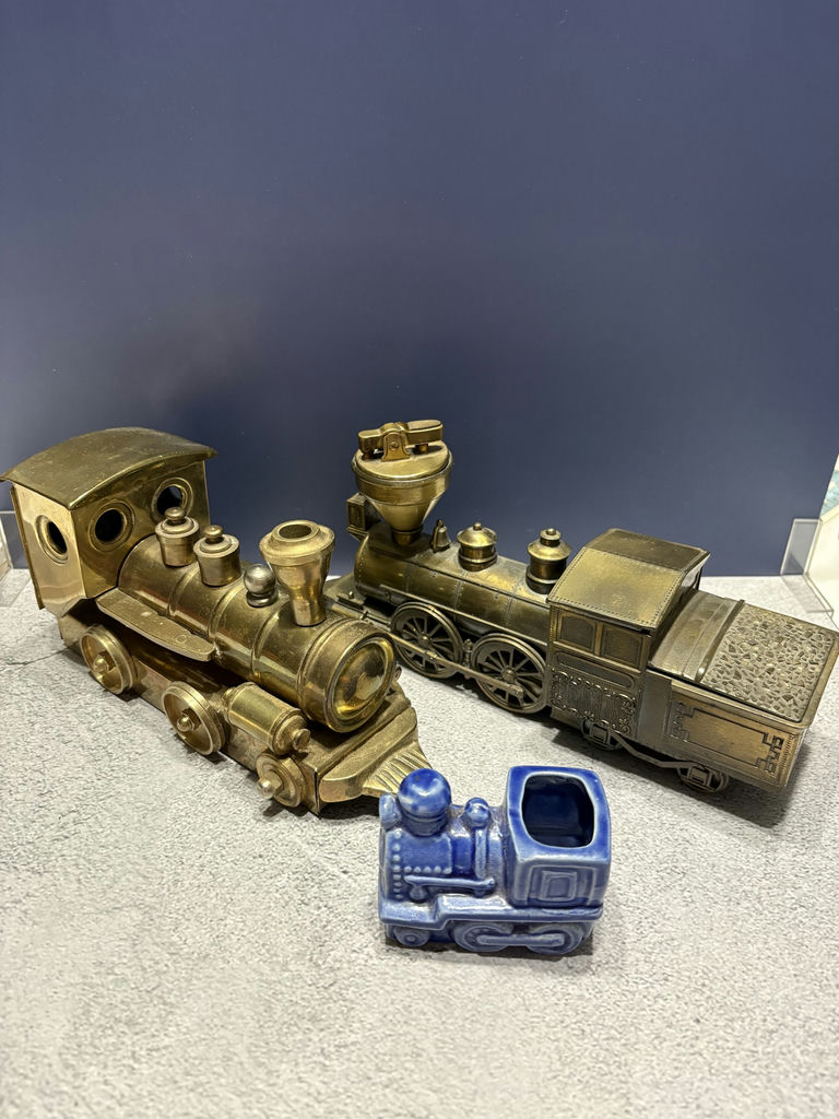 Brass Trains And Toothpick Holder - image 1 of 15