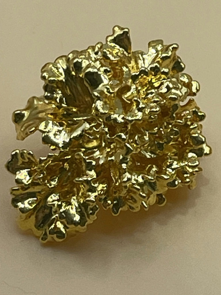 Vintage Brutalist Gold Toned Pierced Earrings - image 4 of 8