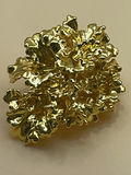 Vintage Brutalist Gold Toned Pierced Earrings - thumbnail 4 of 8