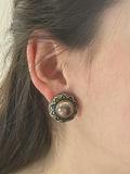 Silver toned clip On Vintage earrings - thumbnail 10 of 10