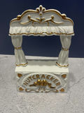 White Ceramic Christmas Tree and Nutcracker Arch Figurine - thumbnail 8 of 9