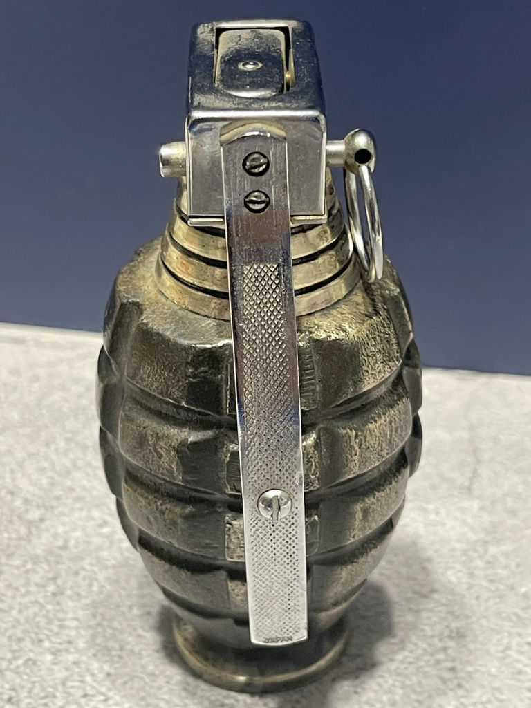 Vintage Grenade-Shaped Metal Lighter - image 4 of 5