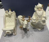 Santa Claus, Reindeer, and Sleigh Figurines - thumbnail 1 of 12