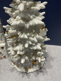 White Ceramic Christmas Tree and Nutcracker Arch Figurine - thumbnail 7 of 9