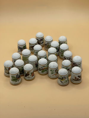 Franklin Mint 1979 Full Set Of Bird Thimbles - Image 1 of 28