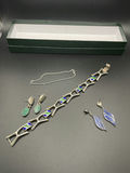 Silver Jewelry Bracelet And Earrings - thumbnail 1 of 11