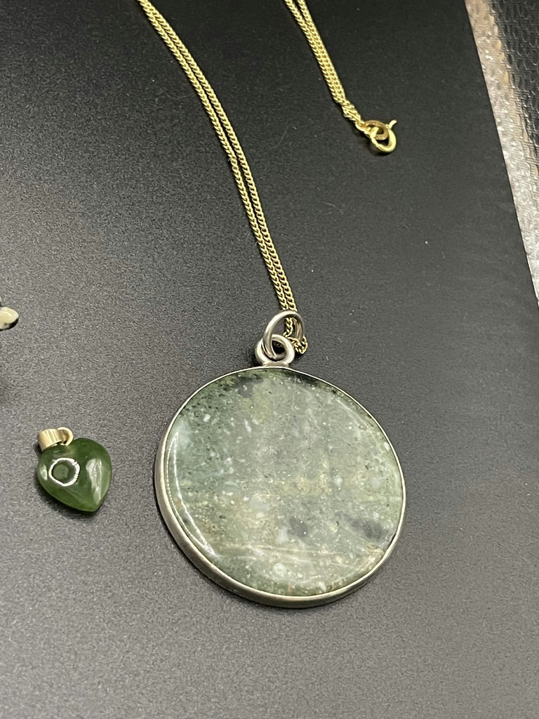 Aquamarine Necklace, Amerik Gold Chain And More - image 4 of 11
