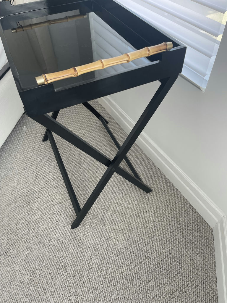 Black Lacquer Tray Table - image 2 of 8