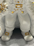 White and Gold Santa Figurine with Fireplace and Armchair Decor Set - thumbnail 4 of 13