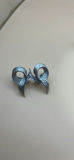 Silver toned clip On Vintage earrings - thumbnail 5 of 10
