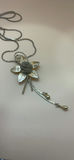 Gold Flower Necklace, Pin And Clip On Earrings - thumbnail 7 of 12