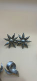 Silver toned clip On Vintage earrings - thumbnail 4 of 10