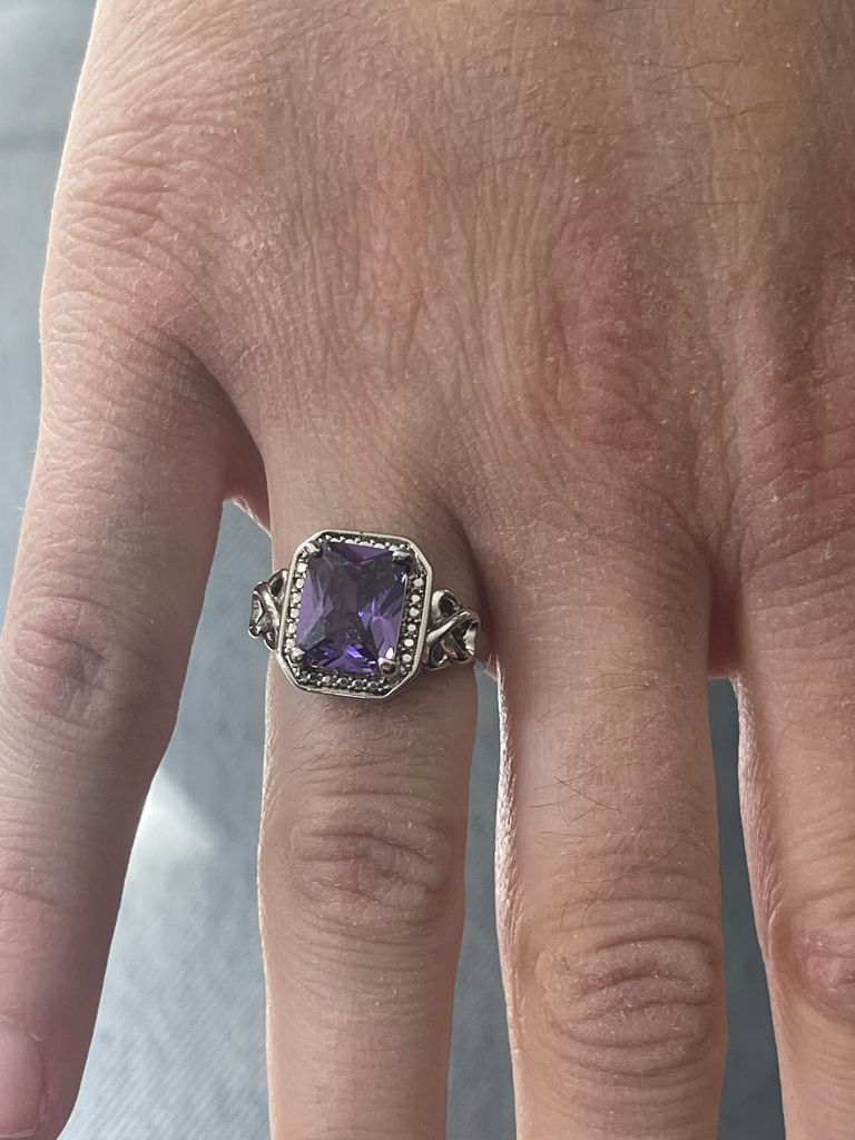 Purple Gem Ring Size 6 - image 5 of 6