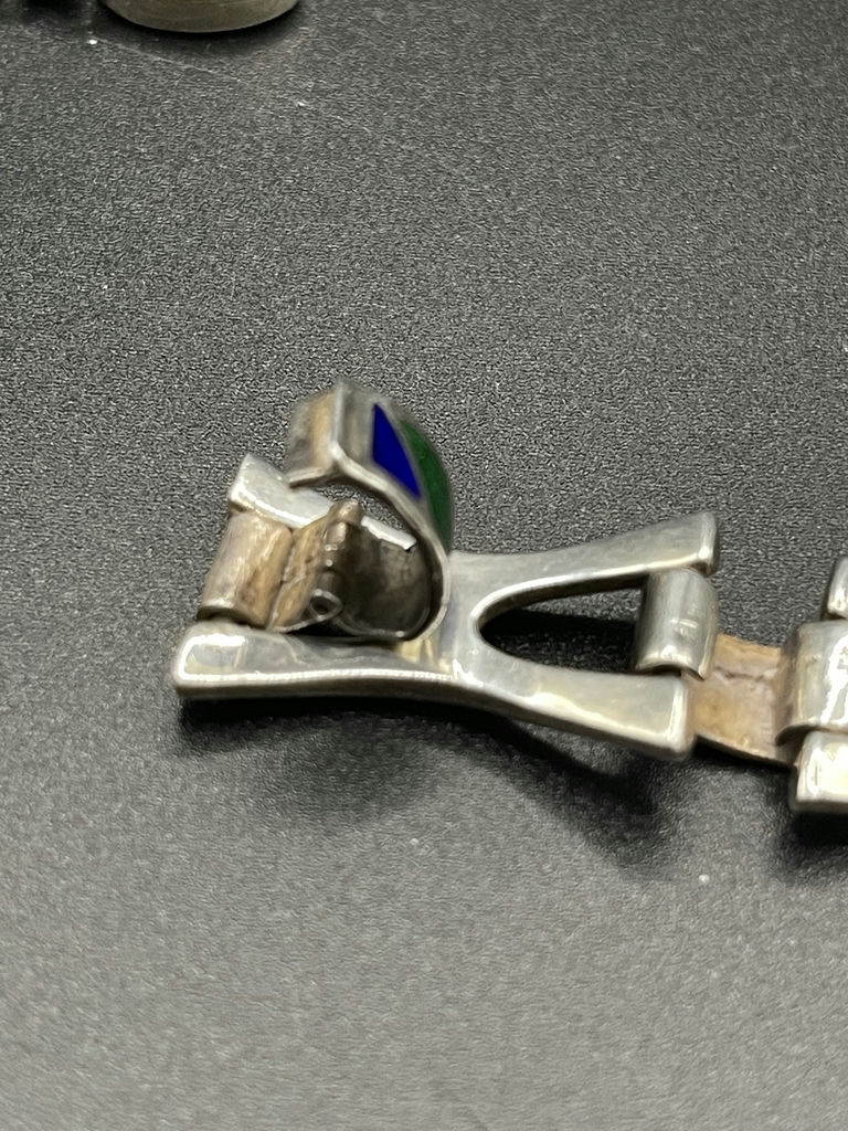 Silver Jewelry Bracelet And Earrings - image 5 of 11