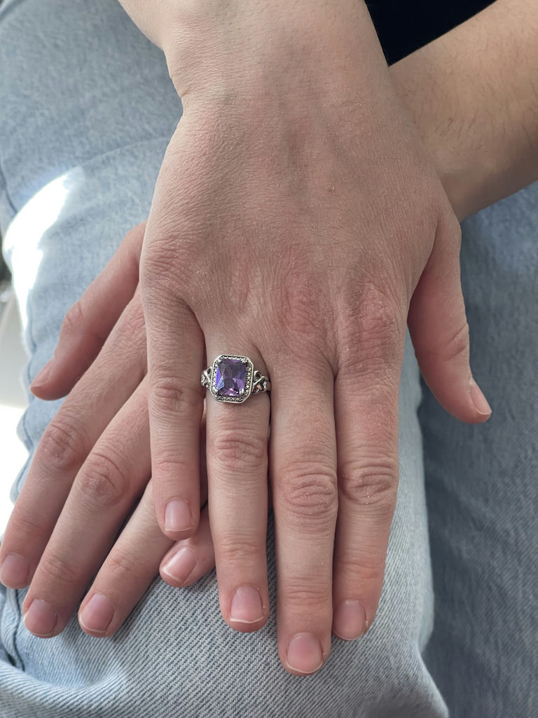 Purple Gem Ring Size 6 - image 6 of 6