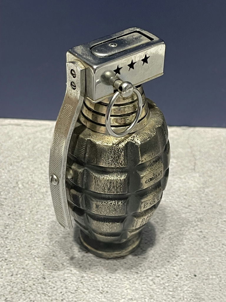 Vintage Grenade-Shaped Metal Lighter - image 1 of 5