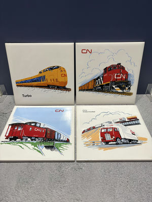 1970’s CN Railway Illustrated Decorative Tiles - Image 1 of 6